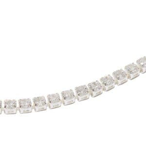 Prong-Set Tennis Necklace in Silver